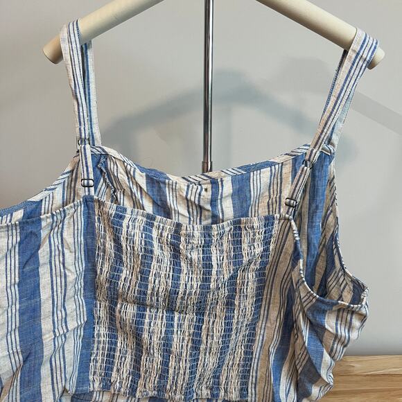 Torrid Women's Plus Size Linen Blend Button-Front Crop Tank - Size 5 - NWT - Picture 8 of 10